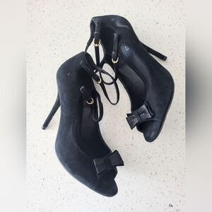 Aldo Black Heels with Bow Detail